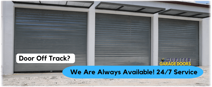 Garage Door Off Track Jupiter FL (561) 933-4572